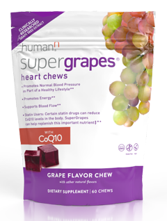 SuperGrapes Heart Chews  60 Chews