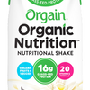 Organic Nutrition Shake Sweet Vanilla Bean Single Serving Pack