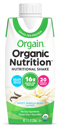 Organic Nutrition Shake Sweet Vanilla Bean Single Serving Pack