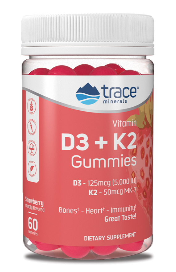 Vitamin D3+K2 Gummies Strawberry 60 Gummies