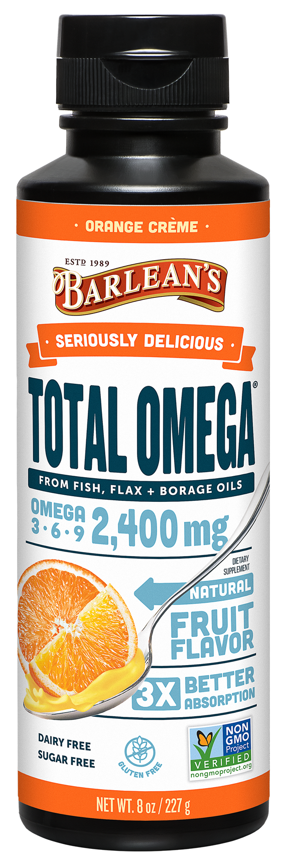 Seriously Delicious Total Omega Orange Creme 8 oz