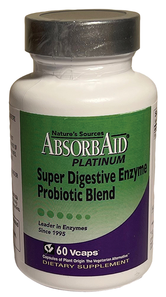 AbsorbAid Platinum Super Digestive Enzyme Probiotic Blend 60 Capsules